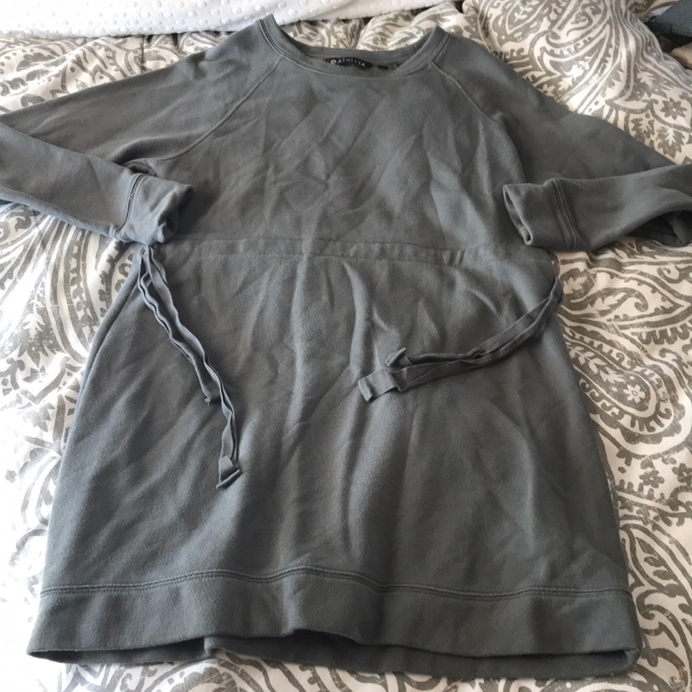 Athleta olive dress dress string waist